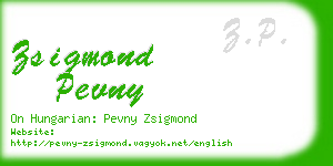 zsigmond pevny business card